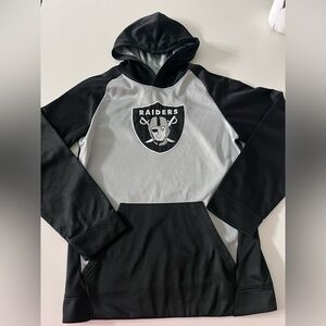 NFL‎ Team Apparel  Raiders Hoodie Black Gray Youth XL